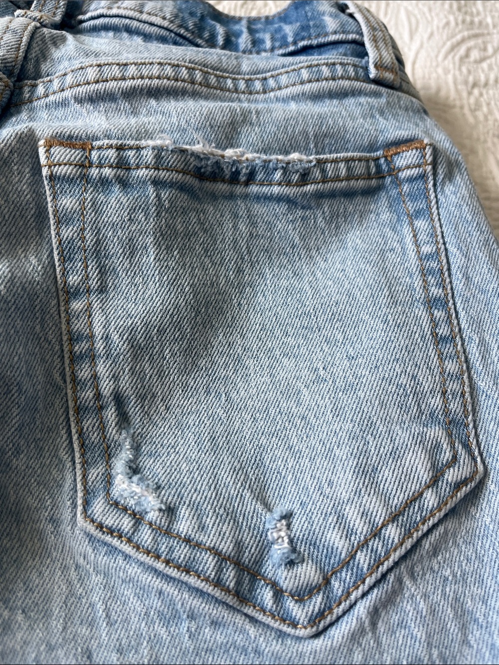 Abercrombie & Fitch Curve Love Light Wash High Rise Straight Jeans 90s size 25/0 - Picture 6 of 8